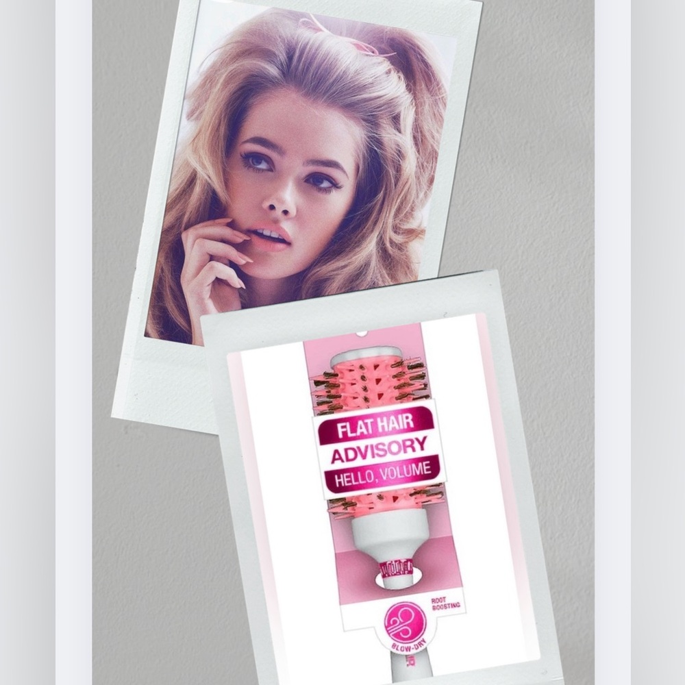 Pink Blow-Round Dry Hair Brush
